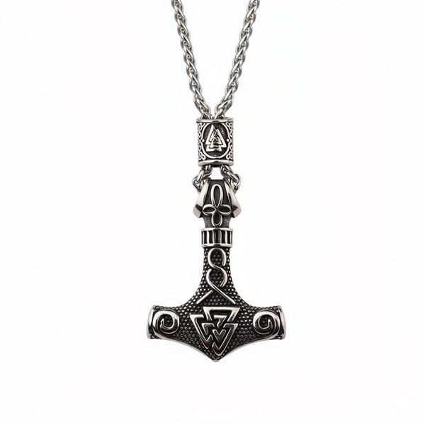  ULIKING JEWELRY PENDANTS Nordic Viking Thor Hammer Valknut Pendant 02