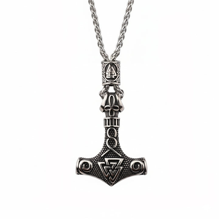 ULIKING JEWELRY PENDANTS Nordic Viking Thor Hammer Valknut Pendant 02