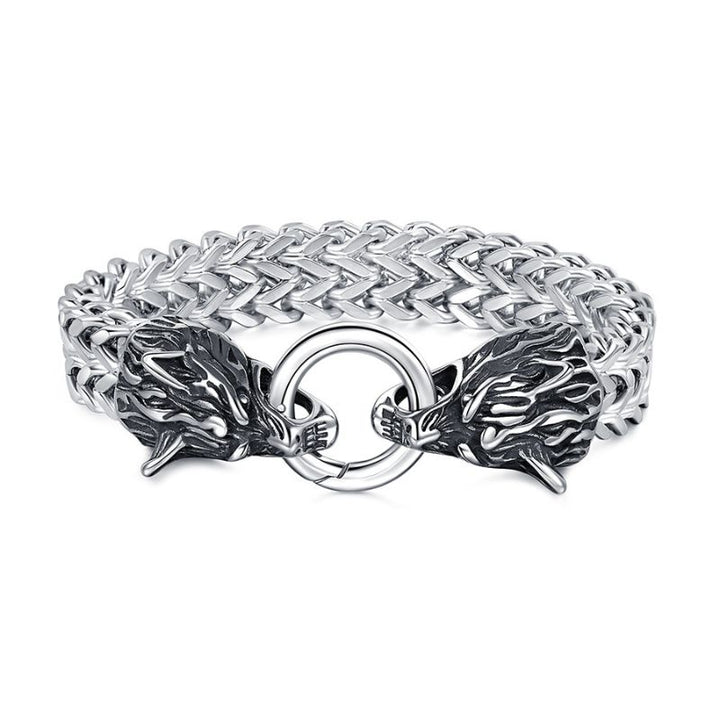  ULIKING JEWELRY BRACELETS Viking Odin Wolf Stainless Steel Bracelet 04