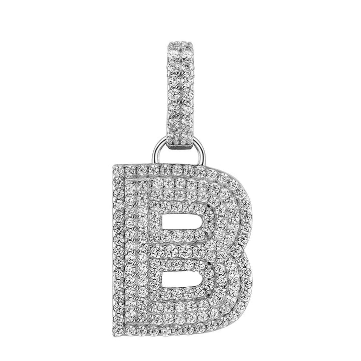  ULIKING JEWELRY PENDANTS 925 Sterling Silver Available In 26 Letters Fully Rhinestone Letter pendant 08
