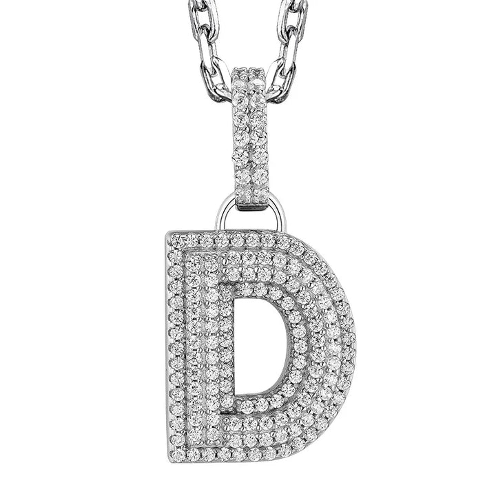  ULIKING JEWELRY PENDANTS 925 Sterling Silver Available In 26 Letters Fully Rhinestone Letter pendant 13