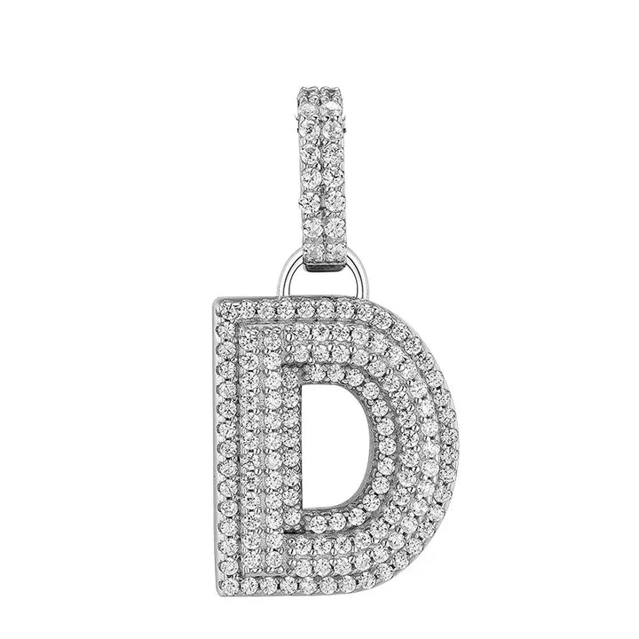  ULIKING JEWELRY PENDANTS 925 Sterling Silver Available In 26 Letters Fully Rhinestone Letter pendant 12