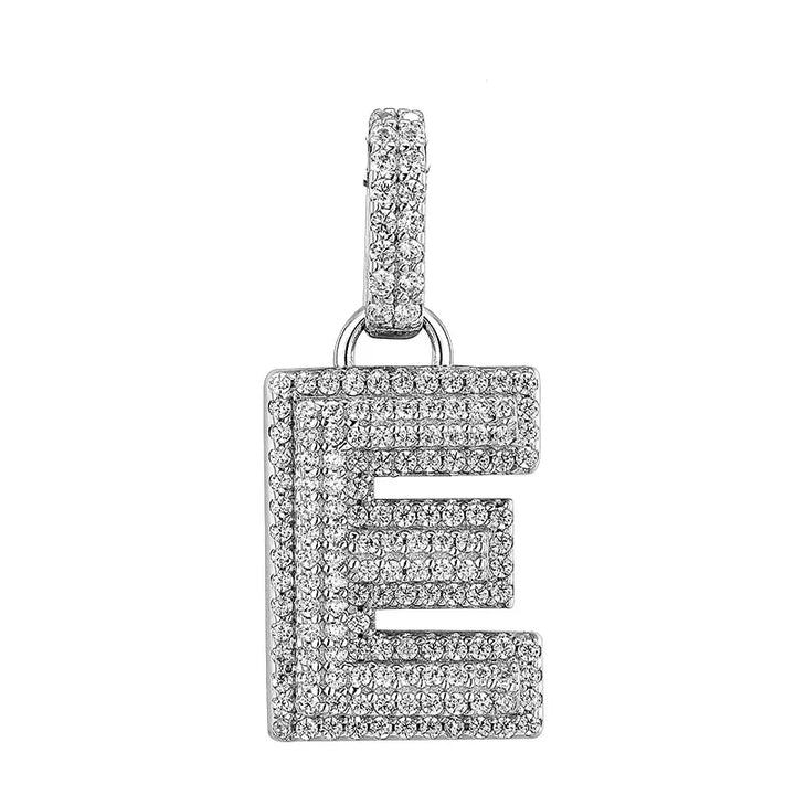  ULIKING JEWELRY PENDANTS 925 Sterling Silver Available In 26 Letters Fully Rhinestone Letter pendant 14