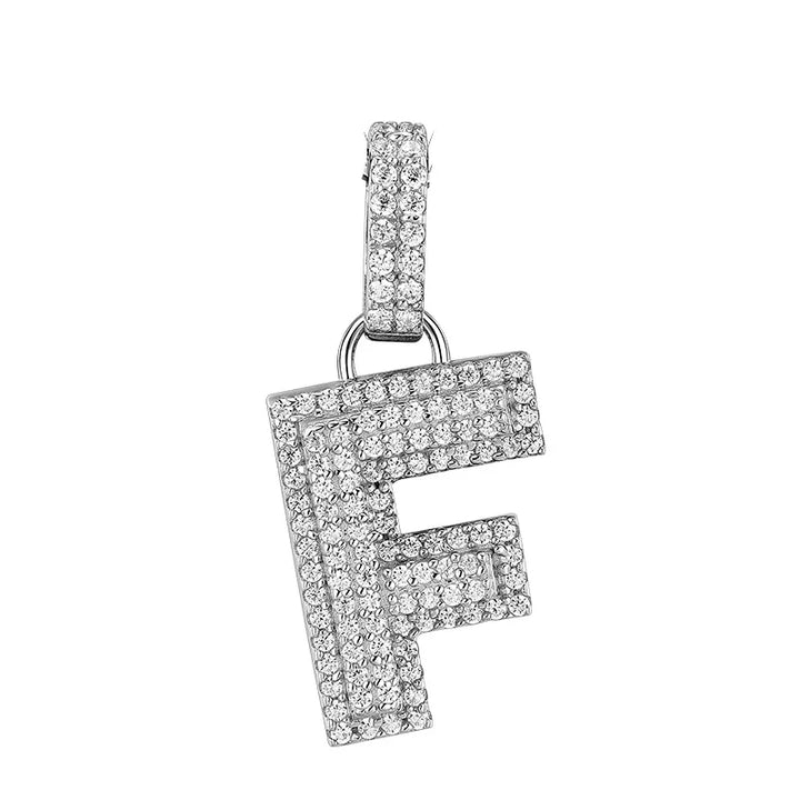  ULIKING JEWELRY PENDANTS 925 Sterling Silver Available In 26 Letters Fully Rhinestone Letter pendant 16