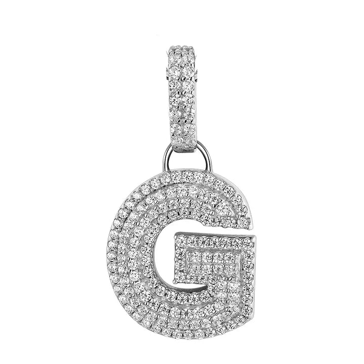  ULIKING JEWELRY PENDANTS 925 Sterling Silver Available In 26 Letters Fully Rhinestone Letter pendant 18
