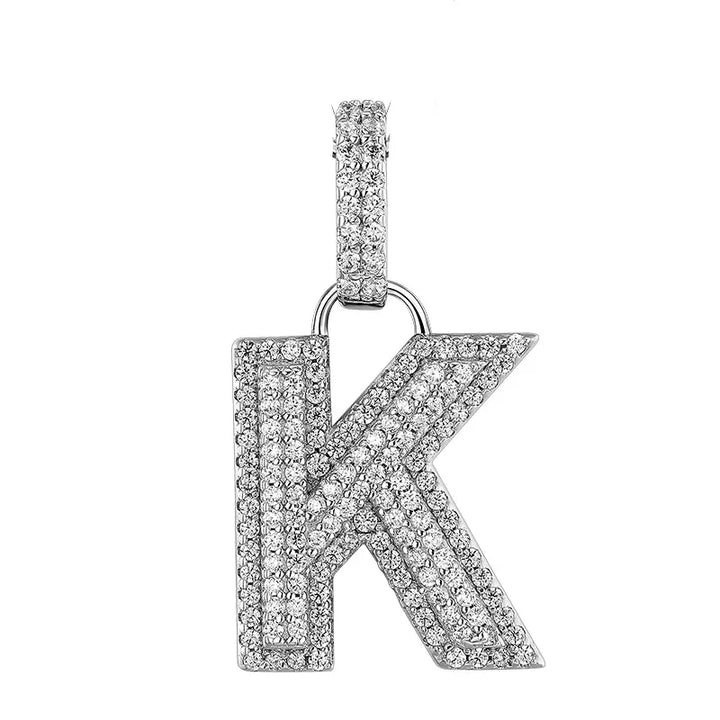  ULIKING JEWELRY PENDANTS 925 Sterling Silver Available In 26 Letters Fully Rhinestone Letter pendant 26