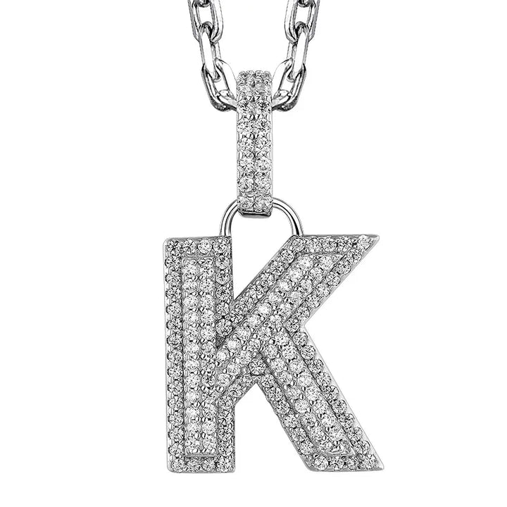  ULIKING JEWELRY PENDANTS 925 Sterling Silver Available In 26 Letters Fully Rhinestone Letter pendant 27