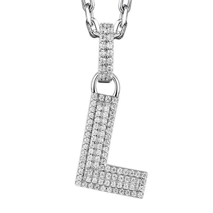  ULIKING JEWELRY PENDANTS 925 Sterling Silver Available In 26 Letters Fully Rhinestone Letter pendant 29