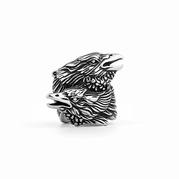 ULIKING JEWELRY RINGS Nordic Viking Raven Ring Black 06