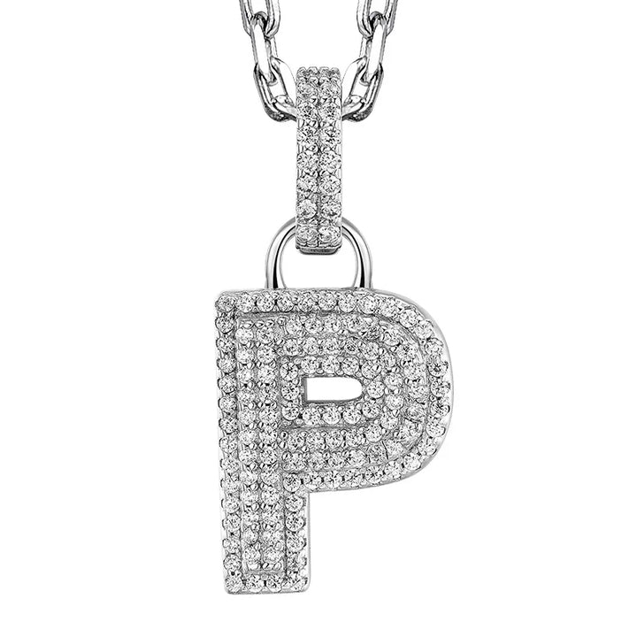  ULIKING JEWELRY PENDANTS 925 Sterling Silver Available In 26 Letters Fully Rhinestone Letter pendant 37