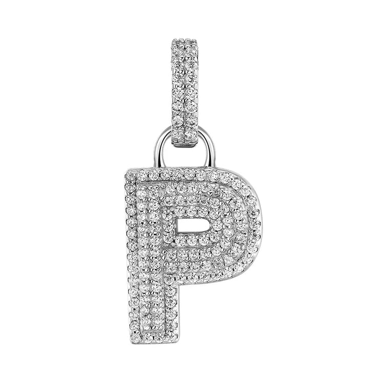  ULIKING JEWELRY PENDANTS 925 Sterling Silver Available In 26 Letters Fully Rhinestone Letter pendant 36