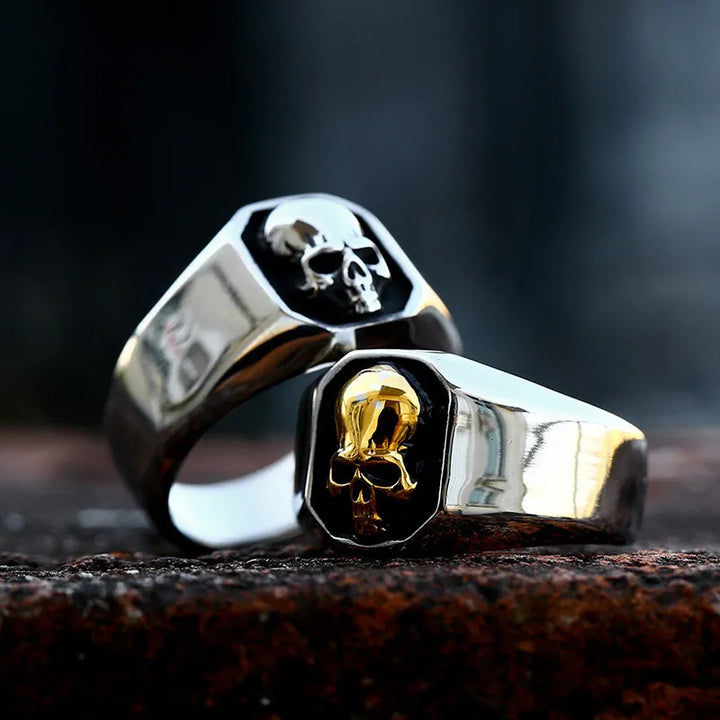 ULIKING JEWELRY RINGS Punk Stainless Steel Skull Ring 02