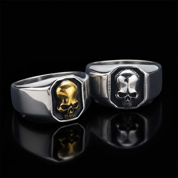 ULIKING JEWELRY RINGS Punk Stainless Steel Skull Ring 06