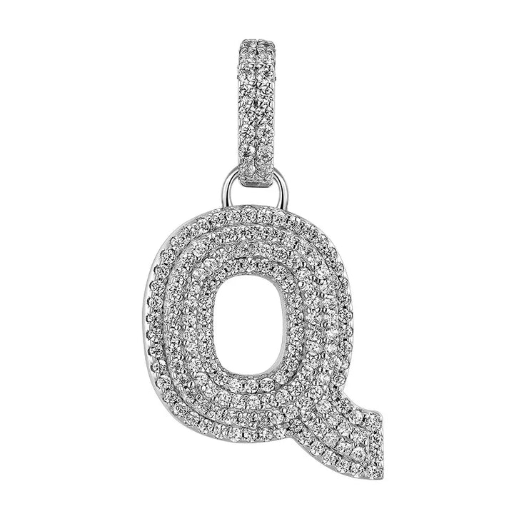  ULIKING JEWELRY PENDANTS 925 Sterling Silver Available In 26 Letters Fully Rhinestone Letter pendant 39