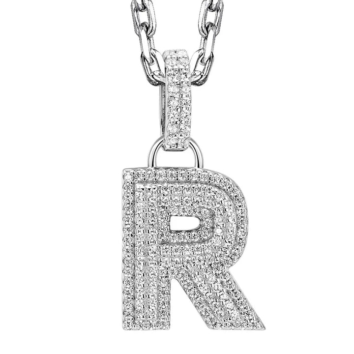  ULIKING JEWELRY PENDANTS 925 Sterling Silver Available In 26 Letters Fully Rhinestone Letter pendant 41