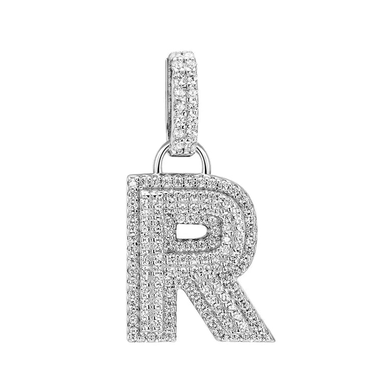  ULIKING JEWELRY PENDANTS 925 Sterling Silver Available In 26 Letters Fully Rhinestone Letter pendant 40