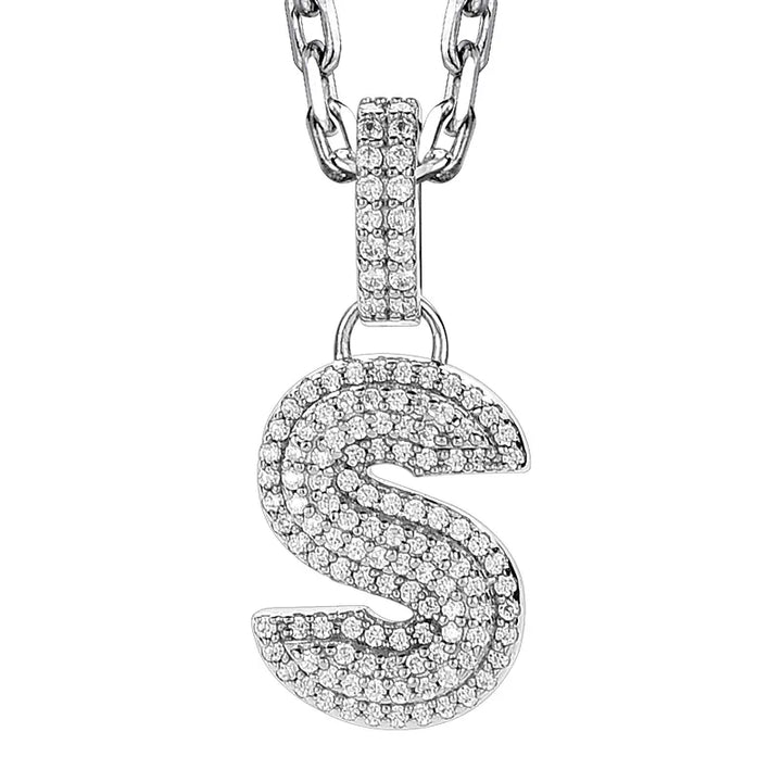  ULIKING JEWELRY PENDANTS 925 Sterling Silver Available In 26 Letters Fully Rhinestone Letter pendant 43