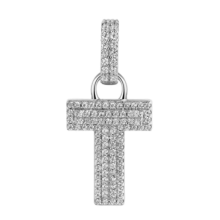  ULIKING JEWELRY PENDANTS 925 Sterling Silver Available In 26 Letters Fully Rhinestone Letter pendant 44