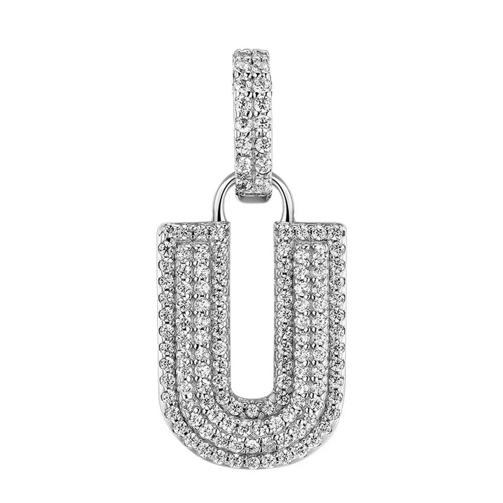  ULIKING JEWELRY PENDANTS 925 Sterling Silver Available In 26 Letters Fully Rhinestone Letter pendant 46