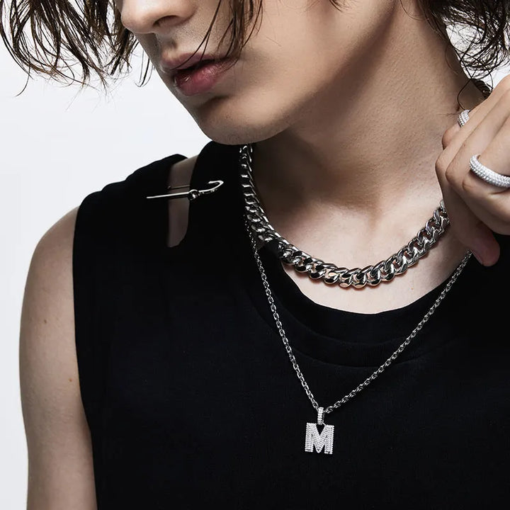  ULIKING JEWELRY PENDANTS 925 Sterling Silver Available In 26 Letters Fully Rhinestone Letter pendant 02