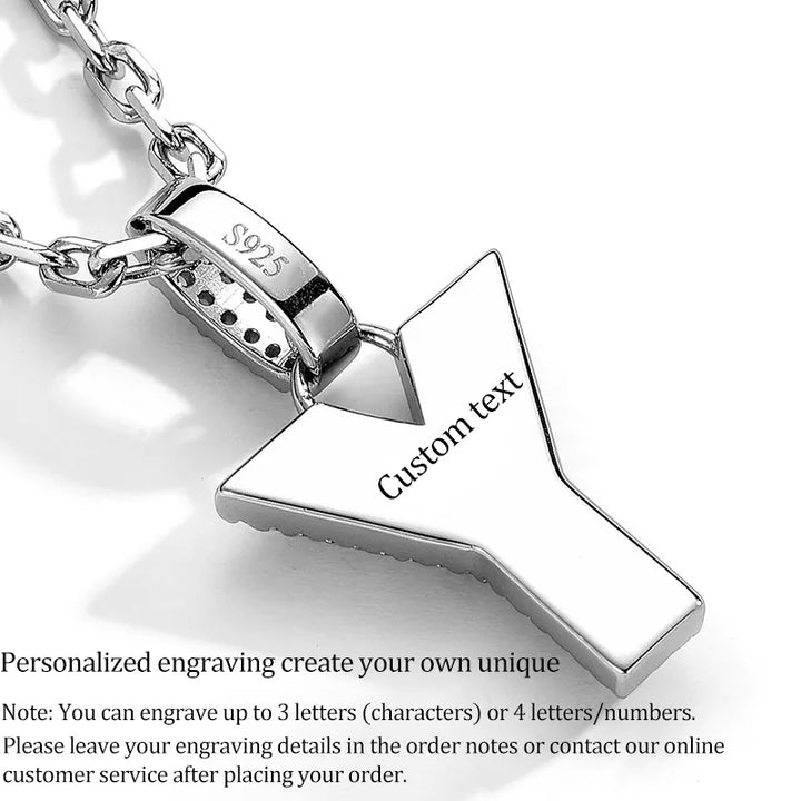  ULIKING JEWELRY PENDANTS 925 Sterling Silver Available In 26 Letters Fully Rhinestone Letter pendant 03