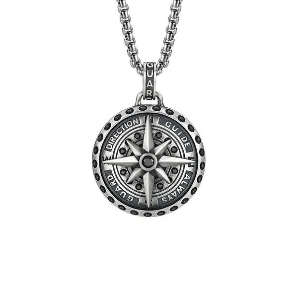  ULIKING JEWELRY PENDANTS 925 Sterling Silver Polaris Nautical Compass Pendant 01