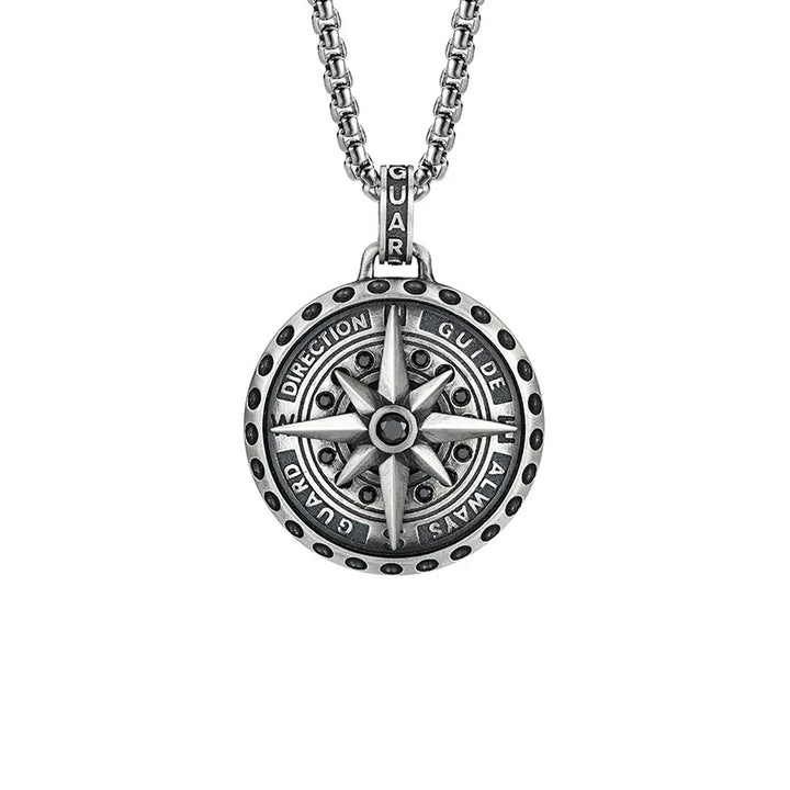  ULIKING JEWELRY PENDANTS 925 Sterling Silver Polaris Nautical Compass Pendant 01