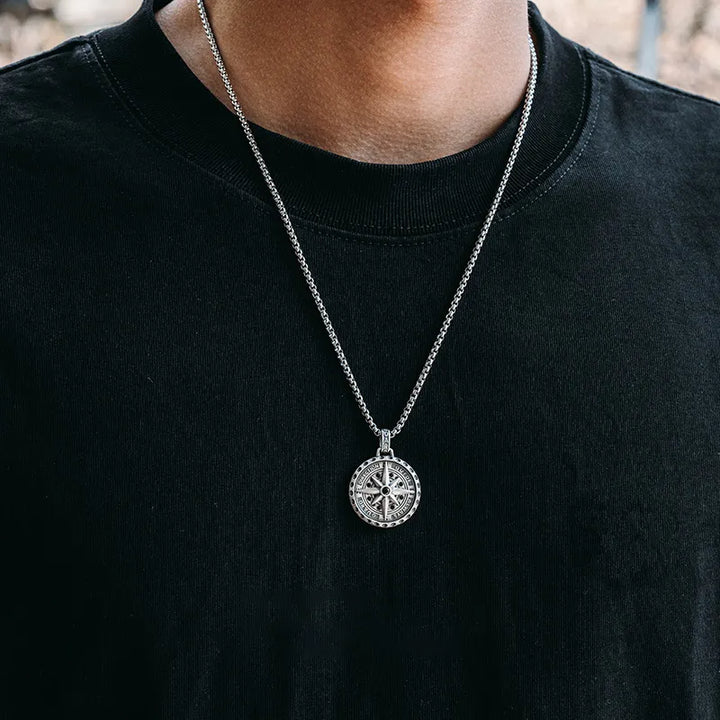  ULIKING JEWELRY PENDANTS 925 Sterling Silver Polaris Nautical Compass Pendant 02