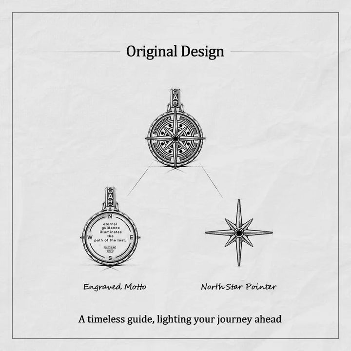  ULIKING JEWELRY PENDANTS 925 Sterling Silver Polaris Nautical Compass Pendant 03