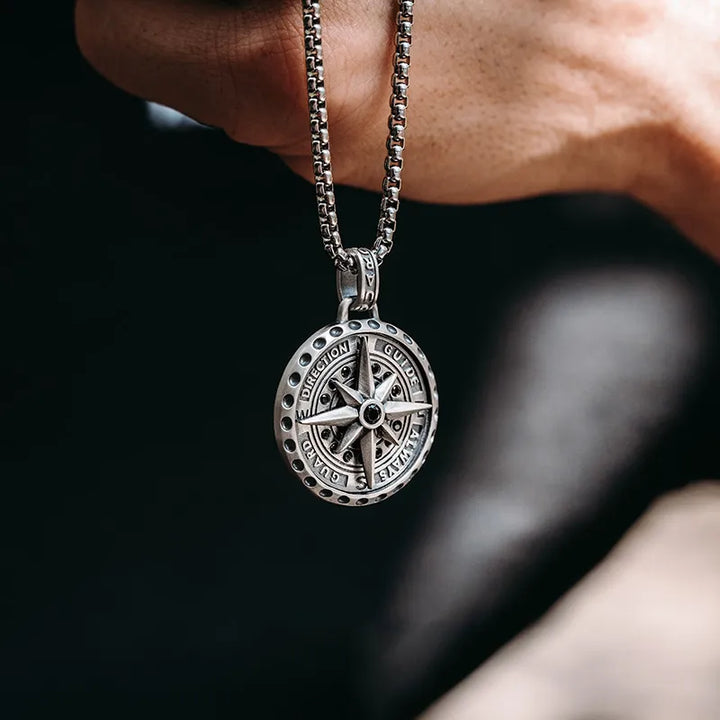  ULIKING JEWELRY PENDANTS 925 Sterling Silver Polaris Nautical Compass Pendant 05