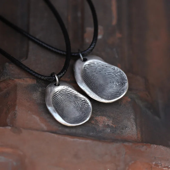  ULIKING JEWELRY PENDANTS 999 Fine Silver Custom Fingerprint Couple Pendant 03