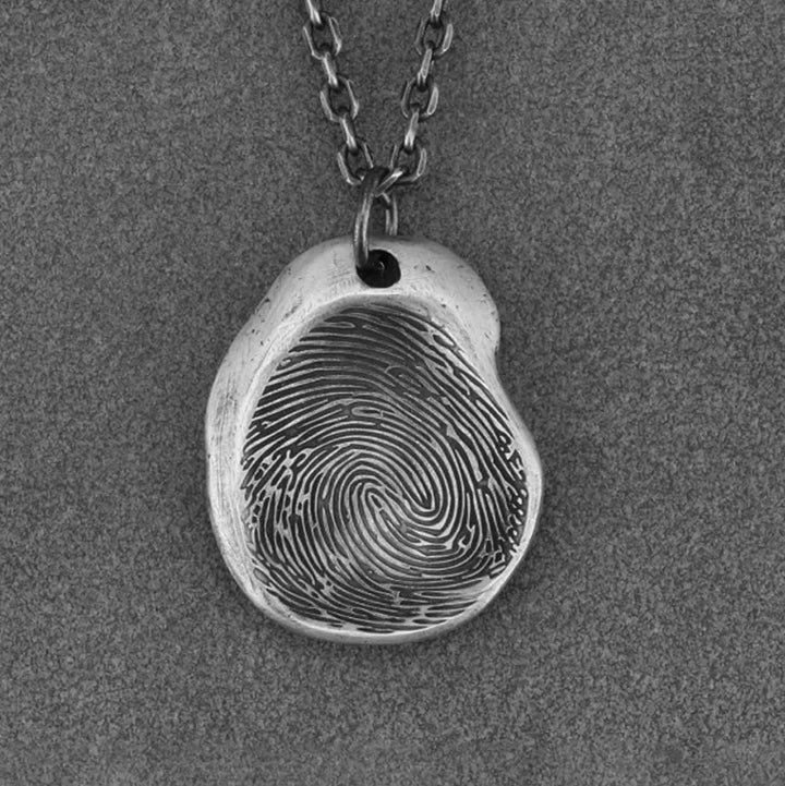  ULIKING JEWELRY PENDANTS 999 Fine Silver Custom Fingerprint Couple Pendant 08