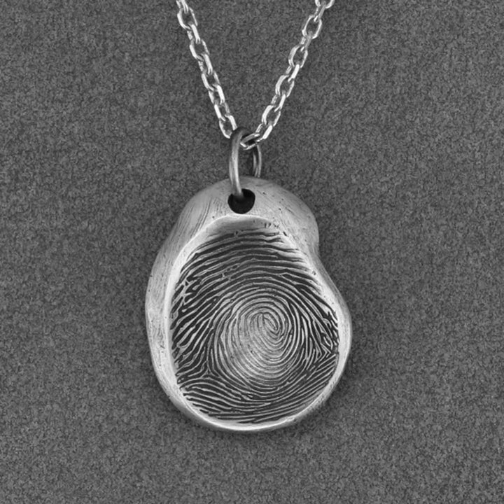  ULIKING JEWELRY PENDANTS 999 Fine Silver Custom Fingerprint Couple Pendant 09