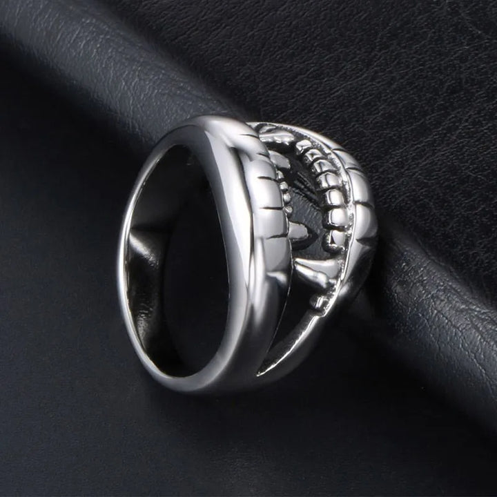 ULIKING JEWELRY RINGS Alligator Tooth Stainless Steel Ring 02