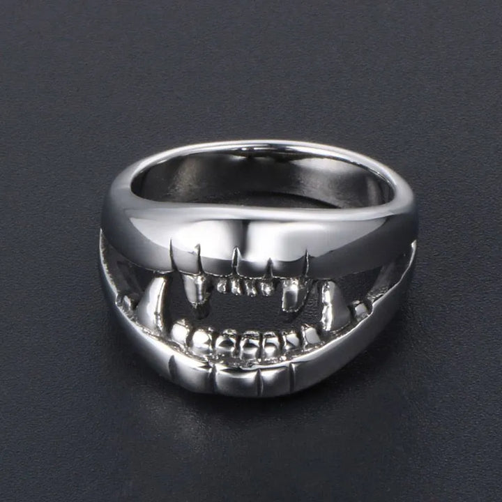 ULIKING JEWELRY RINGS Alligator Tooth Stainless Steel Ring 03