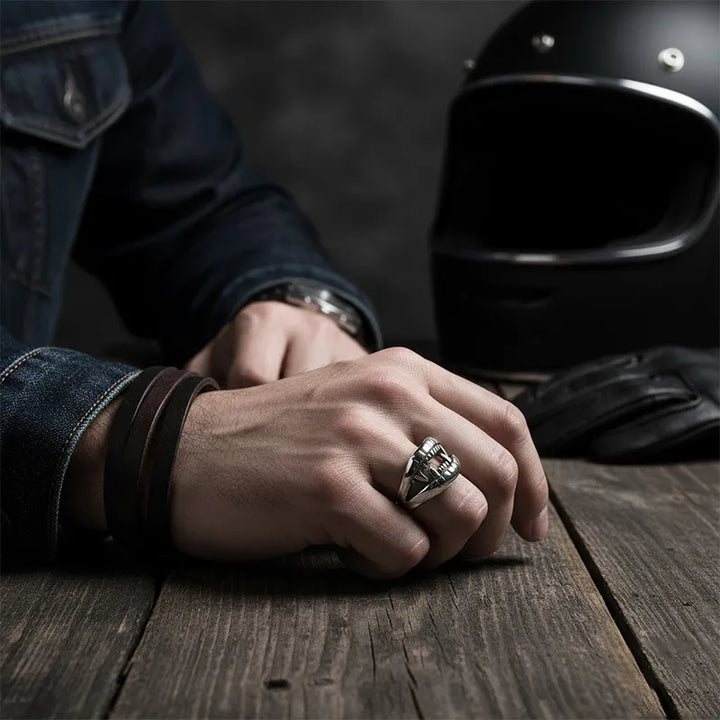 ULIKING JEWELRY RINGS Alligator Tooth Stainless Steel Ring 06