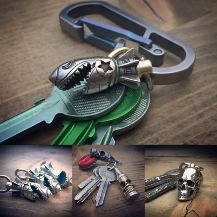  ULIKING JEWELRY KEYCHAIN   Bottle Shark Skull Keychain 04