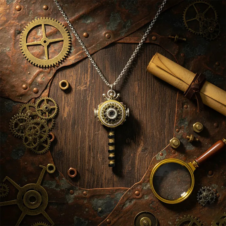  ULIKING JEWELRY NECKLACES Cogmaster Steampunk Robot Handmade Necklace 03