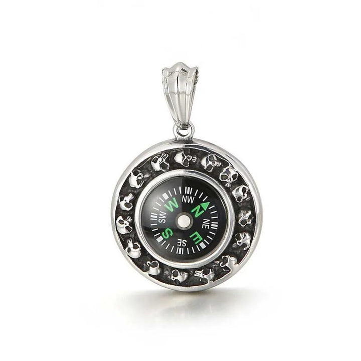  ULIKING JEWELRY PENDANTS Creative Compass Skull Pendant 02