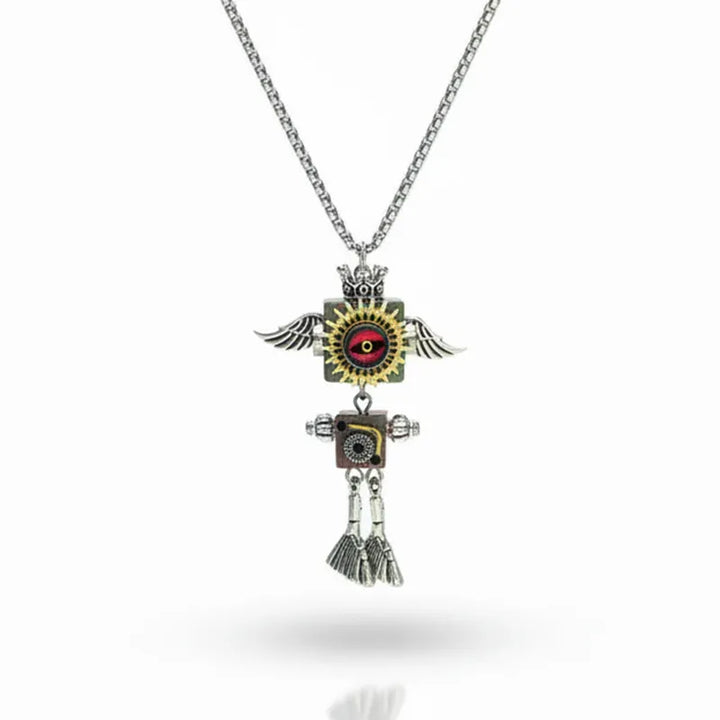  ULIKING JEWELRY NECKLACES  EyeFlyer Steampunk Robot Handmade Necklace 01