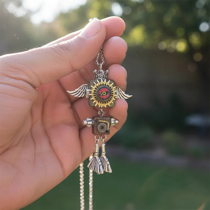  ULIKING JEWELRY NECKLACES  EyeFlyer Steampunk Robot Handmade Necklace 02