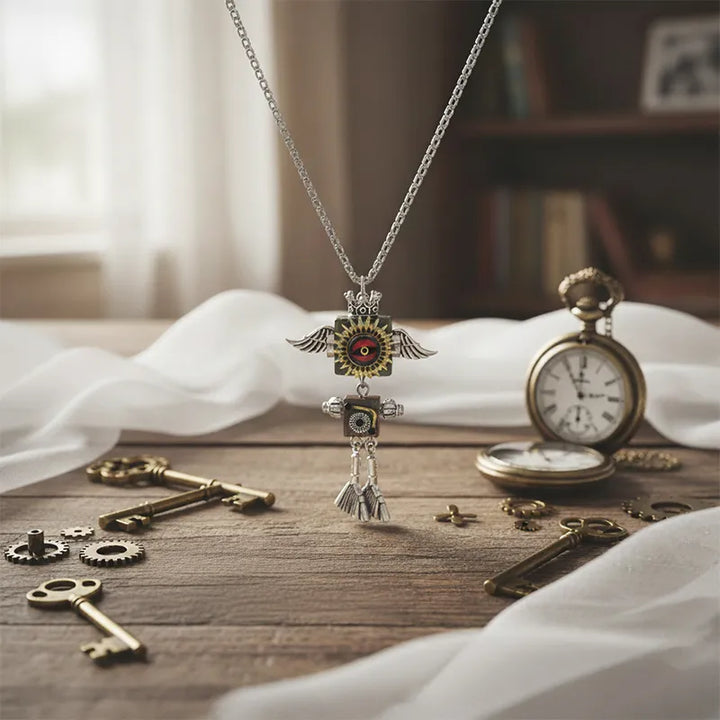  ULIKING JEWELRY NECKLACES  EyeFlyer Steampunk Robot Handmade Necklace 03
