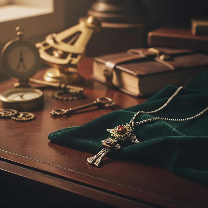  ULIKING JEWELRY NECKLACES  EyeFlyer Steampunk Robot Handmade Necklace 04