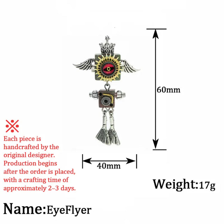  ULIKING JEWELRY NECKLACES  EyeFlyer Steampunk Robot Handmade Necklace 05