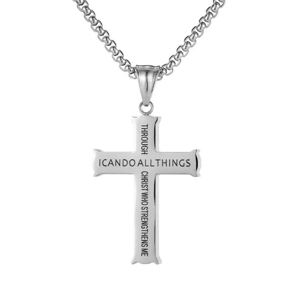  ULIKING JEWELRY NECKLACES Fashion Cross Stainless Steel Pendant Necklace 01