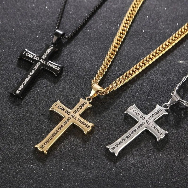  ULIKING JEWELRY NECKLACES Fashion Cross Stainless Steel Pendant Necklace 05