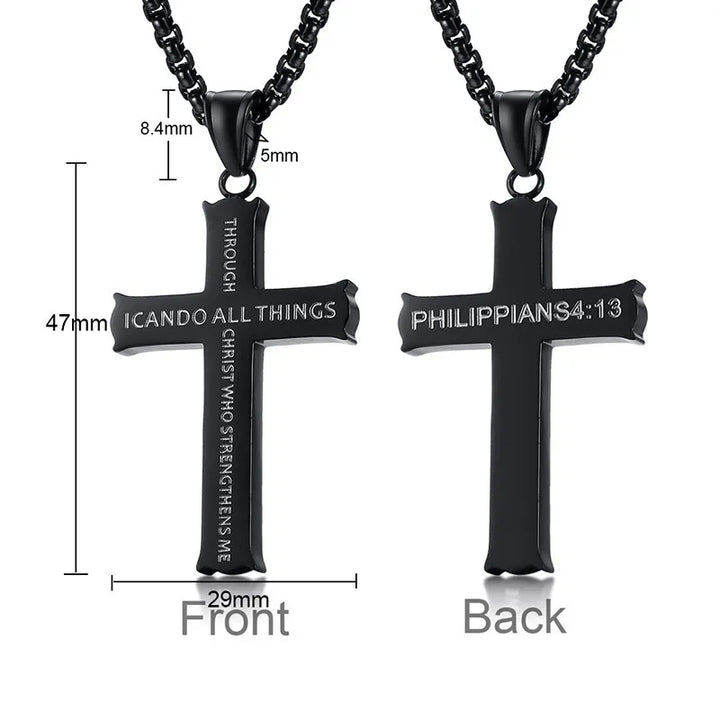  ULIKING JEWELRY NECKLACES Fashion Cross Stainless Steel Pendant Necklace 07