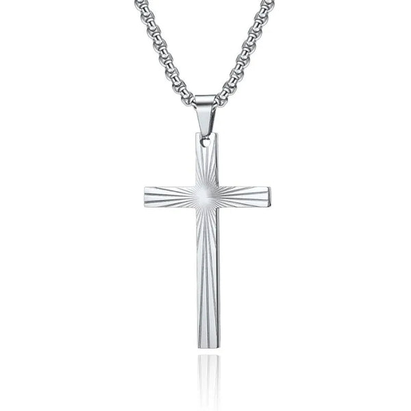  ULIKING JEWELRY PENDANTS   Fashion Light Cross  Stainless Steel Pendant 01