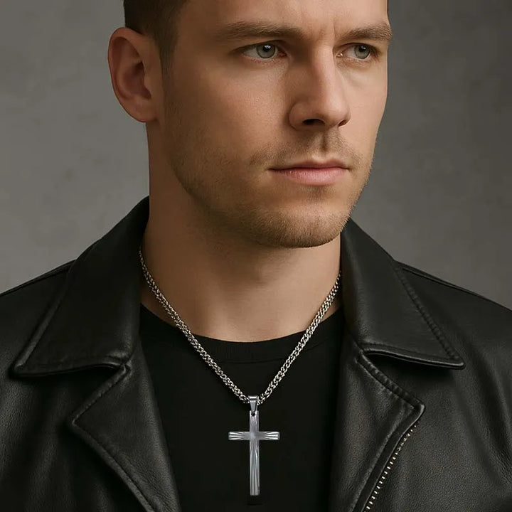  ULIKING JEWELRY PENDANTS   Fashion Light Cross  Stainless Steel Pendant 02