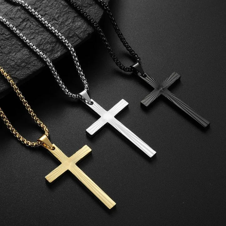  ULIKING JEWELRY PENDANTS   Fashion Light Cross  Stainless Steel Pendant 03